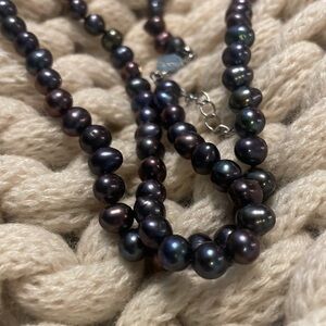 2 Black Pearl Necklaces